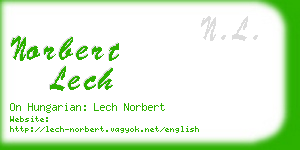 norbert lech business card